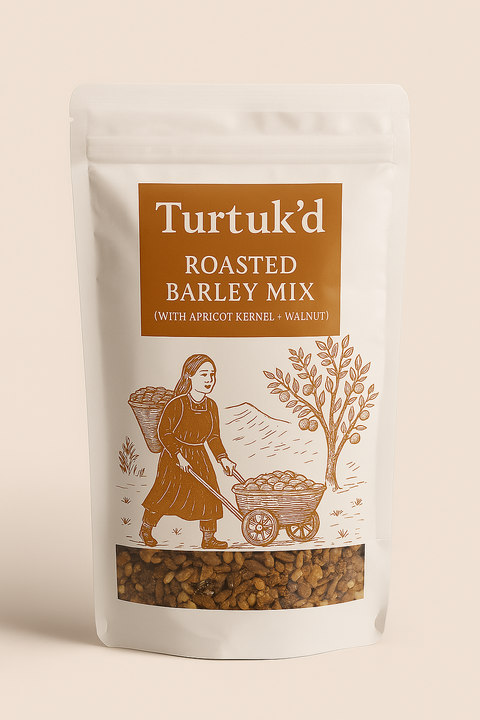 Organic Roasted Barley Mix with Apricot & Walnut Kernels – Nutrient-Rich Superfood Blend